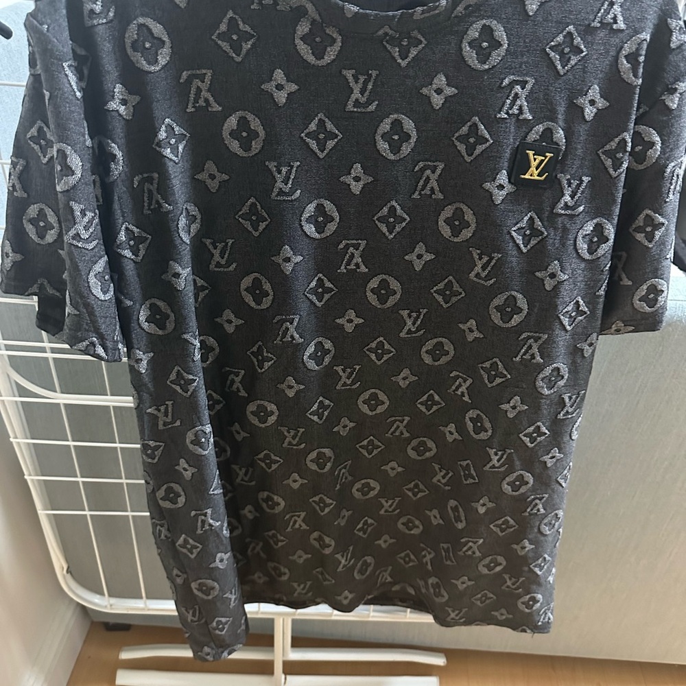 Louis Vuitton Gray Monogram Short Sleeve Tee